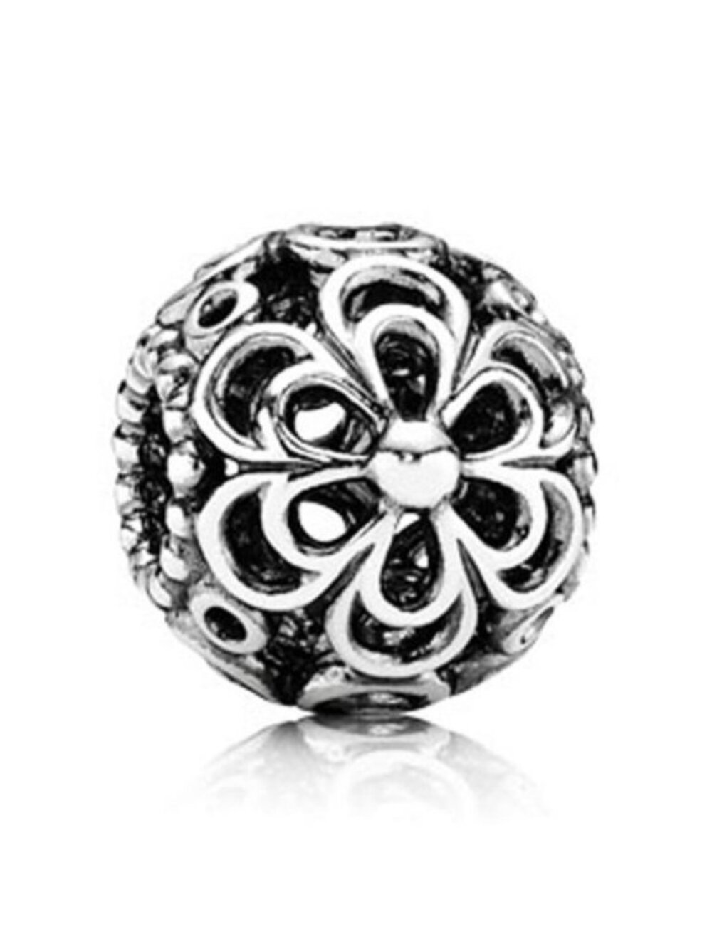 Pandora Retired Sterling Silver Picking Daises Openwork Charm - 790965